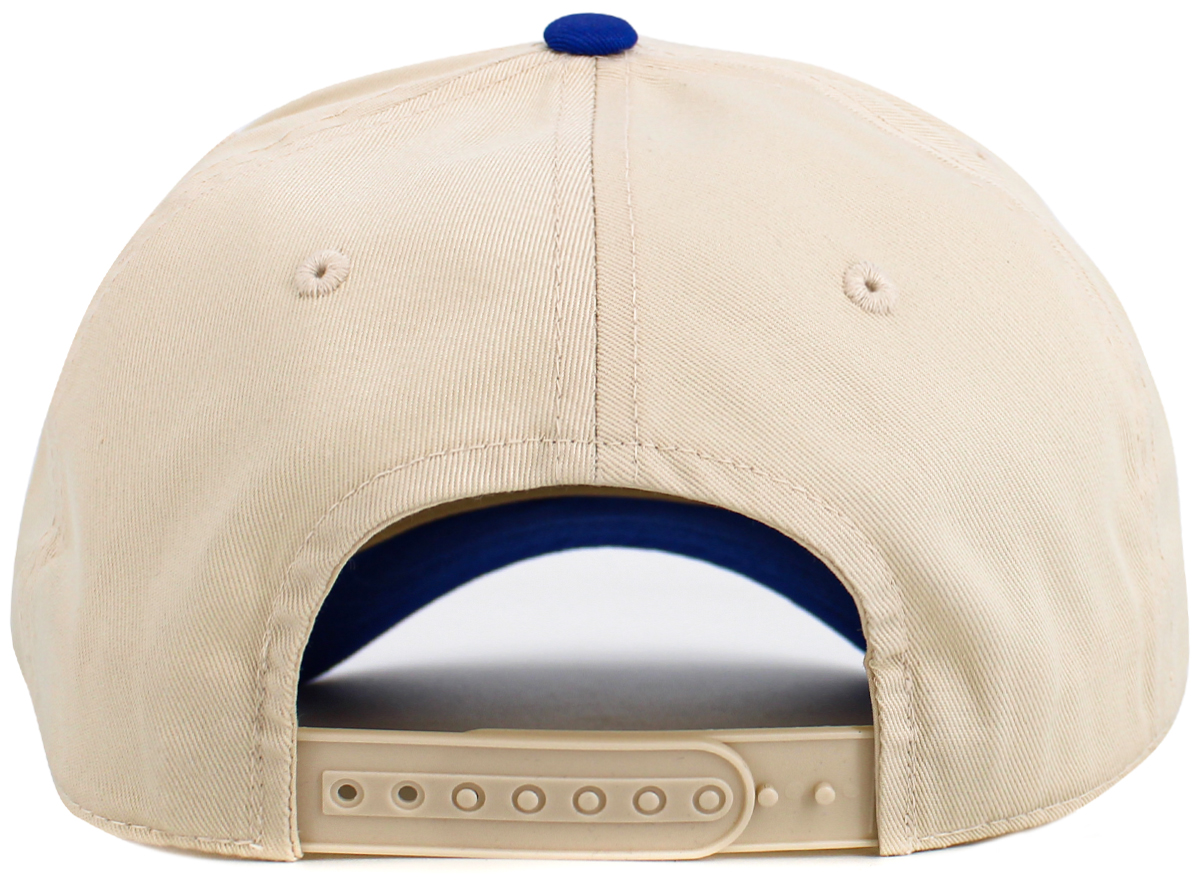Natural / Royal Blue baseball cap rear view